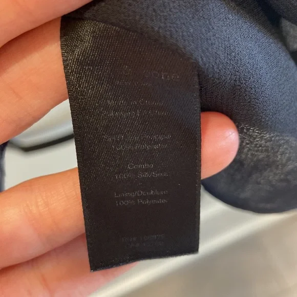 Rag & Bone 100% Silk Navy Cami, Size 4 - Picture 8 of 9